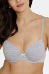 Zivame Padded Wired 3/4th Coverage T-Shirt Bra - Grey Melange — thumbnail 4